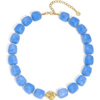 Colorful Chunky Necklaces for Women Multicolored Large Square Acrylic Beads Trendy Bold Beaded Choker Summer Vacation Jewelry