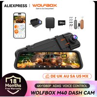 WOLFBOX M40 Dash Cam 4K+1080P With Voice Control ADAS Built in 5GHZ WI-FI and GPS Video Recorder Front and Rear Dash Camera image 4
