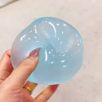 Transparent Blue Maltose Squishy Toy Cute Mochi Anti Stress Fidget Toy Soft Simulated Bule Ball Quick-rebound Decompression Toy