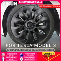 4PCS Radkappe Leistung Ersatz Radkappe Felgenabdeckung Radkappe Vollständige Abdeckung Zubehör für Tesla Modell 3 19 Zoll 2020 2021 2023