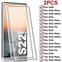 2Pcs Tempered Glass for Samsung Galaxy S22 S21 S20 Plus S23 Fe Screen Protector for Samsung S24 S23 S22 Ultra Protective Glass