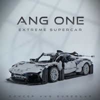 ANG ONE Sports race car Building blocks model ornament Originality Puzzle assembly Toy Boy's Gift