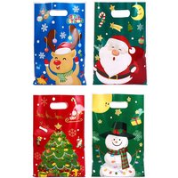 50pcs Christmas Santa Candy Bags Christmas Goodie Cookie Bags for 2025 Christmas Winter Holiday Party Favors Gifts New Year 2026