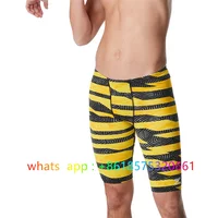 2026 Men's Swim Jammers Competitive Swim Team Trunks Racing Swimsuit Athletic Swimming Shorts Endurance Surfing Pants 2025