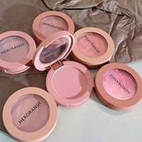 Herorange Serbuk Monokrom Kalis Air Panjang Tahan Lama Plat Peach Orange Kabus Lembut Matte Semulajadi Blush Matte