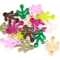 Marumine 50PCS Plant Leaves Blocks Compatible 2423 Foliage Tree Garden Parts City Strees View Classic MOC DIY Building Bricks