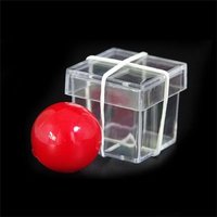 Funny Clear Ball Through Box Magic Tricks Props Illusion Magic Magician Game Professional Magicians Stage Close-up Magic Toys