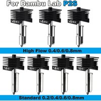 P2S Hotend Kit For Bambu Lab P2S 3D Printer Print Head P2S Standard HF Hotend High Speed Printing Removable Hard Steel Nozzle