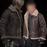 Men's PU Leather Jacket Winter Vintage Motorcycle Biker Jacket Clothers