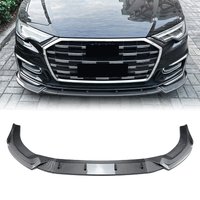Für Audi A6 C8 Sline 2018-2025 Frontstoßstangen-Spoilerlippe Carbon-Optik/Hochglanz-Schwarz Unterer Splitter-Schutz