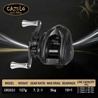 CAZULO CROSSI 127g ultra light 7.2:1 transmission ratio maximum resistance 5kg lightweight cast fishing reel freshwater saltwate