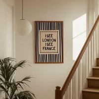I See London I See France Funny Bathroom Quote Wall Art Print Canvas Painting Poster Picture For Living Room,Bedroom Home Decor