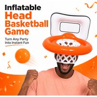 Inflatable Headband Basketball Hoop Set Funny Throwing Game Kids Birthday Party Favor Outdoor Indoor Interactive Sports Toy