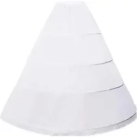 Women's 4-Hoop A-Line Floor Length Wedding Ball Gown Petticoat Underskirt Crinoline