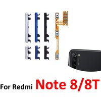 Phone Power Volume Button For Xiaomi Redmi Note 8 8T New On Off Up Down External Key Flex Cable Repair Parts Black Blue Silver