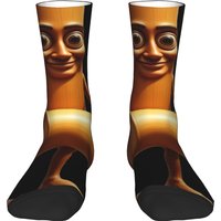 Tung Tung Tung Sahur Dress Socks Men Women Warm Breathbale Warm Funny Meme Italian Brainrot Crew Socks