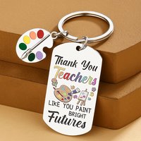 Art Teacher Appreciation keychain Gifts Teachers Day Artist Gifts For Women Men Art Lovers Gift For Painters New Teacher Gift
