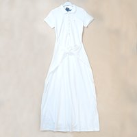 Summer New Women's Slimming Collar A-Line Short Sleeve Midi Dress Casual Style Single Piece Ladies' Dress Other Material