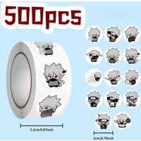 500Pcs Naruto Kakashi Hatake Chibi Sticker Roll, Cute Multi‑Pose Anime Character Decals for DIY, Journaling & Gift Decor