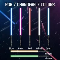 AQLightsaber Metal Laser Sword Toys RGB Light Saber 7 Color Change Kids SoundForce FX FOC Blaster Toys Jedi Laser Sword Gift