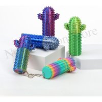 3D Printed Bearing Rotating Pressure Relief Massager Stick Fidget Toys Spiky Mini Portable Hanging Ornaments Creative Toys Gifts