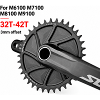 GOLDIX Direct mount chainring For Shimano M6100 M7100 M8100 M9100 bike Crank 32T 34T 36T 38T 40T 42T 3mm offset chainring Narrow