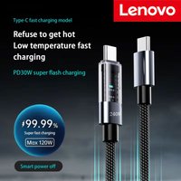 Lenovo 240W Fast Charging Cable USB A to C 1.0M Braided Cord for iPhone 15 16 Samsung Huawei Honor Super Speed Data Sync