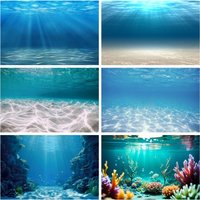 Underwater World Seabed Photography Backdrop Undersea Sunshine Fish Coral Ocean Aquarium Background Baby Portrait Photo Studio