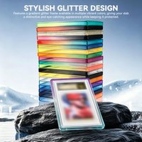 Glitter TPU Slab Bumper Guard Case Holder Protective Skin Display Sleeves with Clear Back for CGC Graded Trading Card 35PT