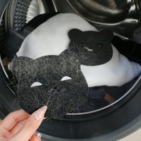 2/4/8Sets Of Household Pet Hair Remover, Machine Washed Bear Sticky Sponge, Reusable, Suitable For Washing Machine, Dryer, Black