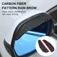 2pcs Car Rear View Mirror Rain Eyebrow Effectively Diverting Rainwater Reflective Mirror Self-adhesive Rainproof Protector Cover