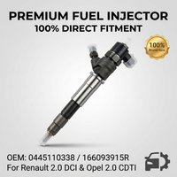 Diesel Fuel Injector 0445110338 For OPEL Vivaro A COMBI X83 For RENAULT TRAFIC II 2.0 CDTI 1995CCM 166093915R Car Accessories