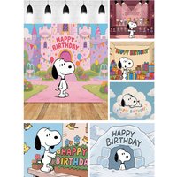 Peanuts Snoopyed Photography Backdrop Custom Kids Children Birthday Party Decor Baby Shower Portrait Studio Photo Background