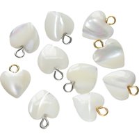 5pcs/Lot Natural Shells Pendants Heart Shape Charms Pendant for Necklace Earrings Keychain Charm DIY Jewelry Making Supplies