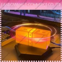 Levitating Display Stand Magnetic Floating Dollar Desk Lamp Levitating Color Change Home Decor Automatic Rotating Creative Gifts