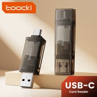 Toocki USB 2.0 Card Reader 2 in 1 USB C to SD TF Thunderbolt for Laptop PC Mobile Phone Accessories TF Cardreader SD OTG Adapter