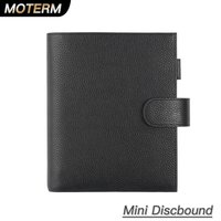 Moterm Discbound Series New HP Mini Cover Genuine Pebbled Grain Cowhide Notebook Expansion Disc Bound Organizer Journal Agenda
