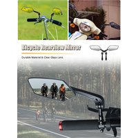 AliExpress NONE otatable Adjustable Bicycle Rear View Mirror Clear Lens Handlebar Rearview Mirror Safety Cycling Accessory MTB Electric Scooter