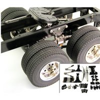 1 Set Metal Double Axle Rear Suspension Kit for 1/14 Tamiya RC Truck For scania For man For volvo