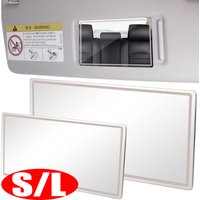 Car Interior Car Makeup Mirror Stainless Steel Sun Visor Mirror Portable Auto Sun-Shading Visor Rearview Mirror Auto Supplies