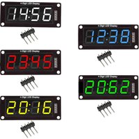 0.56-inch TM1637 4Digit 7 Segments Digital Tube Clock Module Double Dots LED Display Screen Board Serial Driver Board for Arduin