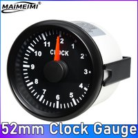 Jauge d'horloge 52mm avec rétro-éclairage rouge 0-12 heures, compteur d'heure pour voiture, bateau, Yacht, spectacle, compteurs d'horloge 9-32V