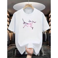 New Summer Luxury Men's Fashion Patterned T-Shirt, Round Neck Casual Trendy Y2K High-End High-Quality Fitness Sports T-Shirt