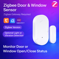 Zigbee Door Window Sensor Magnetic Anti-theft Contact Detector Smart Home Security Alarm Detection TUYA App 2MQTT Remote Monitor