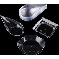 New 10Pcs Transparent Appetizer Plates Ice Cream Cup Plastic Fruit Candy Cake Jelly Yogurt Mousse Dessert Container Pastry Tool