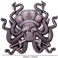 1Pc Cool Pirate Octopus Monster Pin Badge Backpack Decoration Metal Decorative Accessories