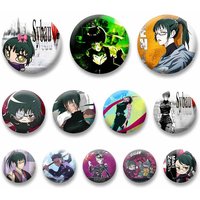 Anime JJK Maki Zenin Round Brooches Cartoon Role Badge on Backpack Hat Shoes Animation Enamel Pins Accessories Gifts for Friend