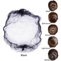 100Pcs Elastic Nylon Bun Cover Nets Multi Shades Black Blonde Brown Fine Mesh Practical Accessory for Updos & Wig Making