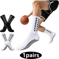 1pairs Professional Non Slip Grip Cycling Running Socks Men Women Towel Bottom Breathable Shockproof Men Women Athletic Socks