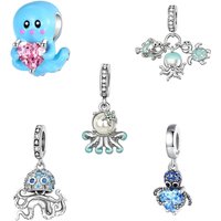 925 sterling silver pendant octopus series beads compatible with original bracelet necklace for men and women DIY jewelry gifts